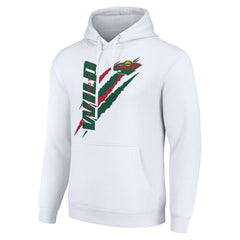 Minnesota Wild Starter Color Scratch Fleece Pullover Hoodie For Sale