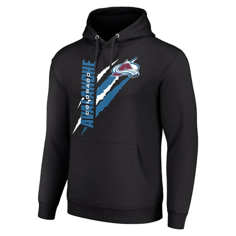 Colorado Avalanche Starter Color Scratch Fleece Pullover Hoodie On Sale