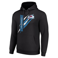 Colorado Avalanche Starter Color Scratch Fleece Pullover Hoodie On Sale
