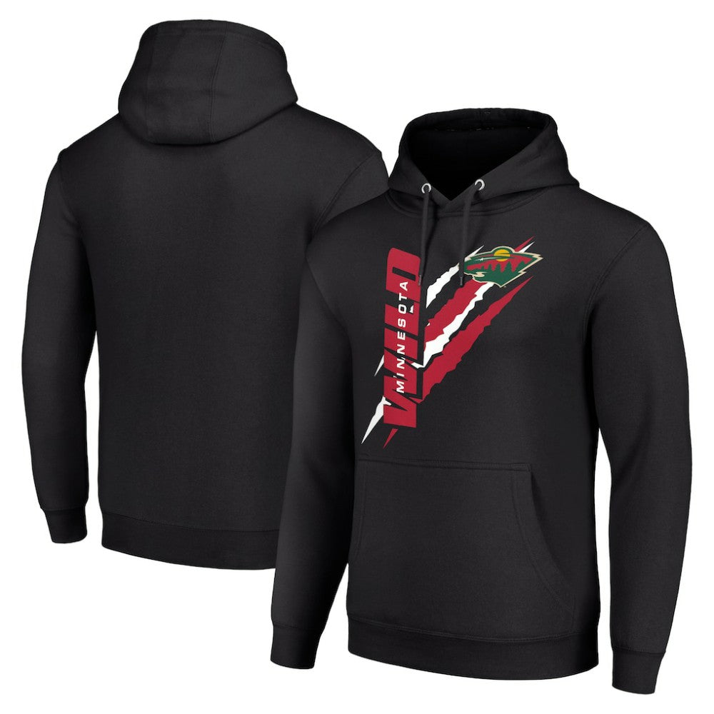 Minnesota Wild Starter Color Scratch Fleece Pullover Hoodie Sale