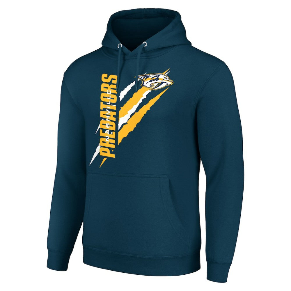 Nashville Predators Starter Color Scratch Fleece Pullover Hoodie On Sale