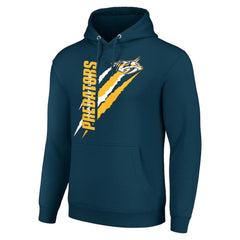Nashville Predators Starter Color Scratch Fleece Pullover Hoodie On Sale