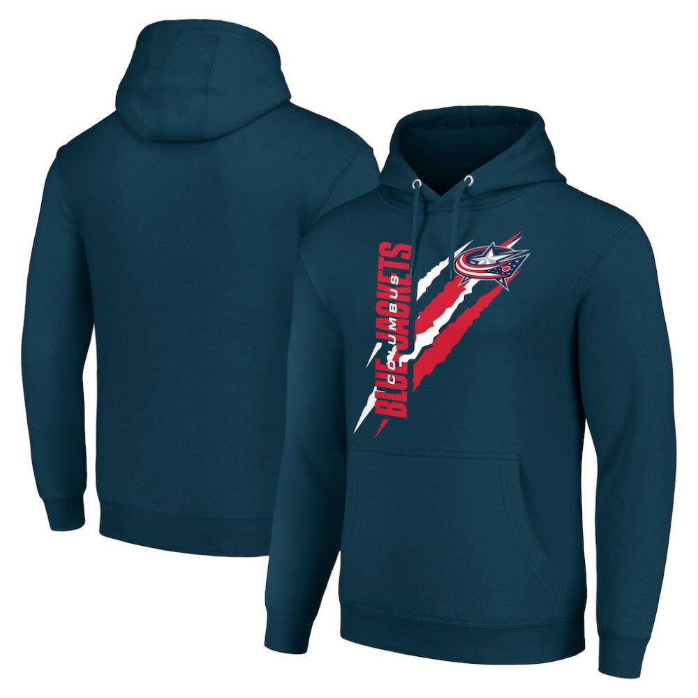 Columbus Blue Jackets Starter Color Scratch Fleece Pullover Hoodie Outlet