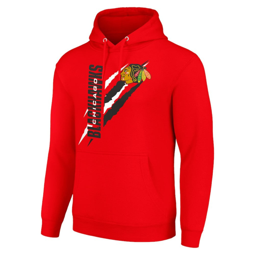Chicago Blackhawks Starter Color Scratch Fleece Pullover Hoodie Online