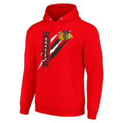 Chicago Blackhawks Starter Color Scratch Fleece Pullover Hoodie Online