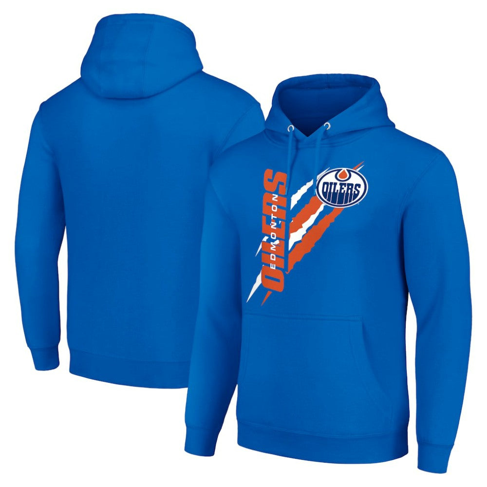 Edmonton Oilers Starter Color Scratch Fleece Pullover Hoodie On Sale