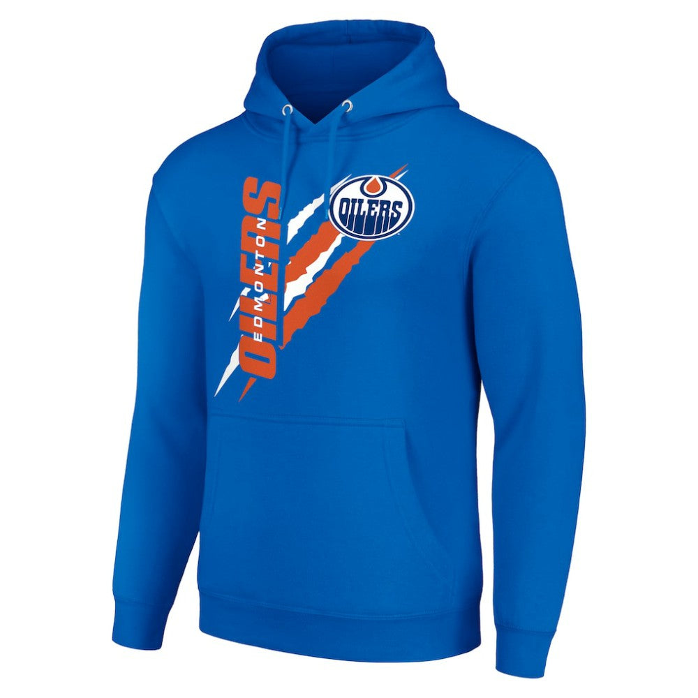 Edmonton Oilers Starter Color Scratch Fleece Pullover Hoodie On Sale