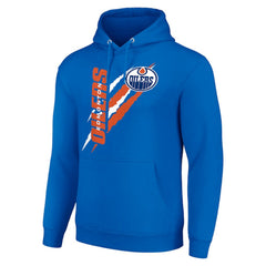 Edmonton Oilers Starter Color Scratch Fleece Pullover Hoodie On Sale