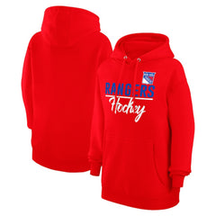 New York Rangers G-III 4Her by Carl Banks Women's Team Fleece Pullover Hoodie On Sale