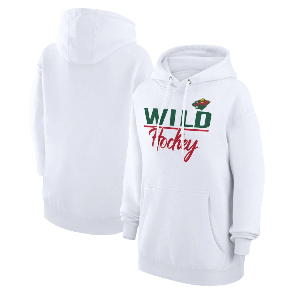 Minnesota Wild G-III 4Her by Carl Banks Women's Team Fleece Pullover Hoodie Outlet