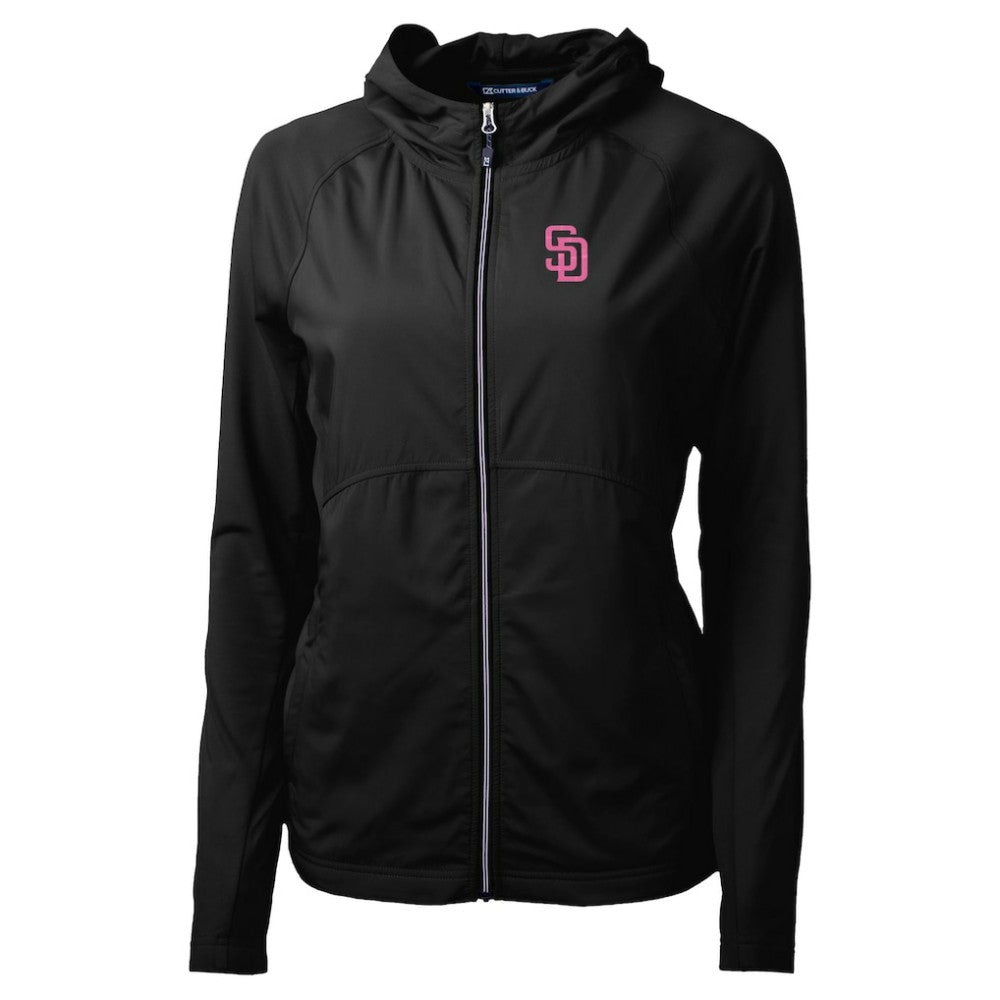San Diego Padres Cutter & Buck Women's City Connect Adapt Eco Knit Hybrid Recycled Full-Zip Hoodie | MLB Outlet
