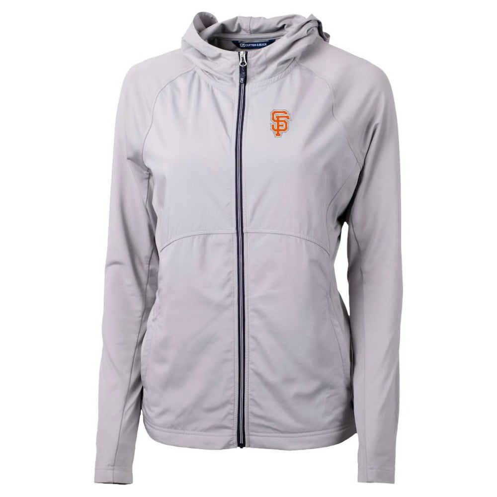 San Francisco Giants Cutter & Buck Women's City Connect Adapt Eco Knit Hybrid Recycled Full-Zip Hoodie | MLB Shop