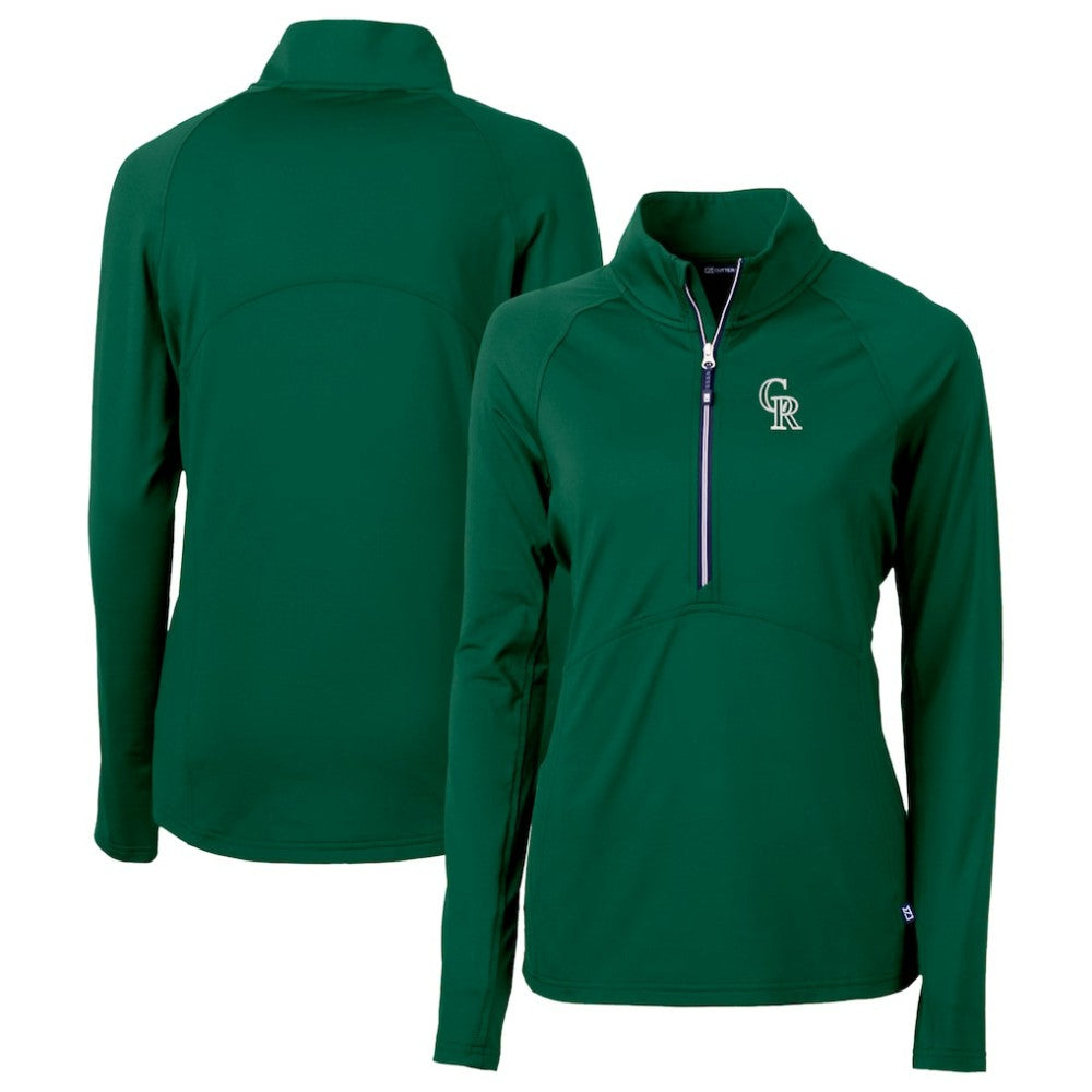 Colorado Rockies Cutter & Buck Women's City Connect Adapt Eco Knit Recycled Half-Zip Pullover Top | MLB For sale