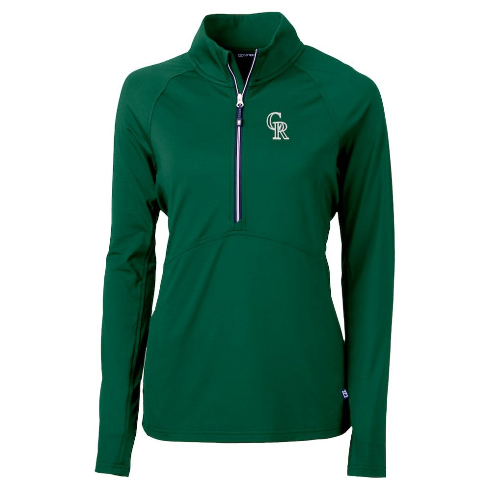 Colorado Rockies Cutter & Buck Women's City Connect Adapt Eco Knit Recycled Half-Zip Pullover Top | MLB For sale