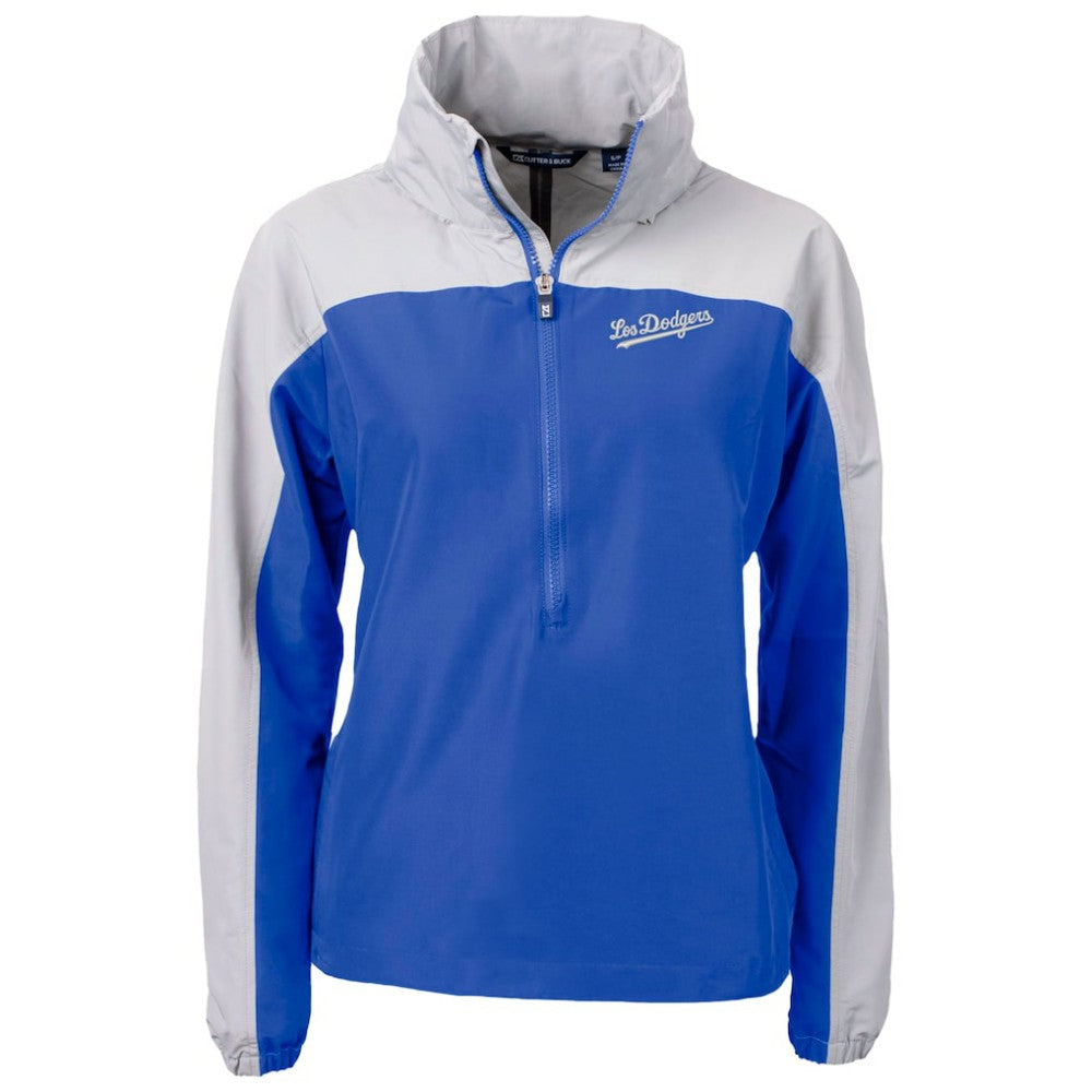 Los Angeles Dodgers Cutter & Buck Women's City Connect Charter Eco Recycled Half-Zip Anorak Jacket | MLB For sale