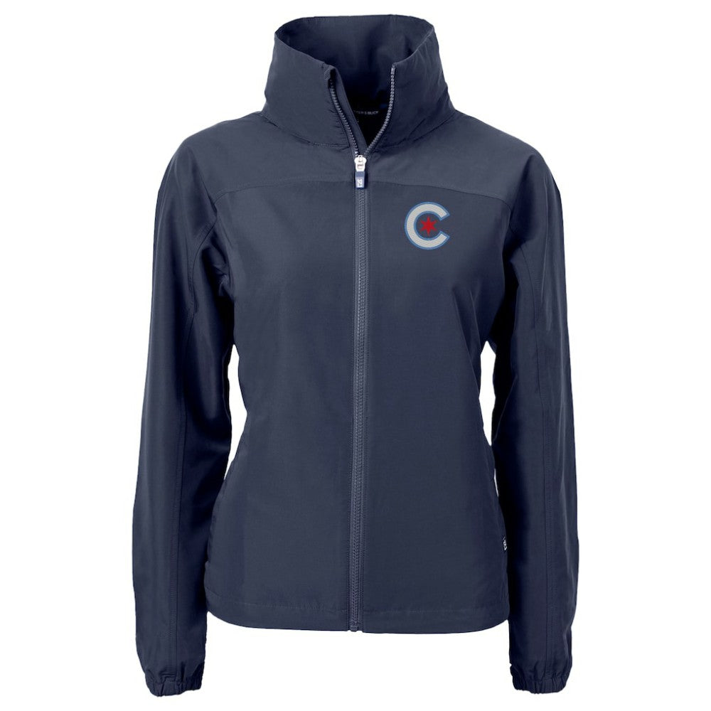 Chicago Cubs Cutter & Buck Women's City Connect Charter Eco Recycled Full-Zip Jacket | MLB On Sale