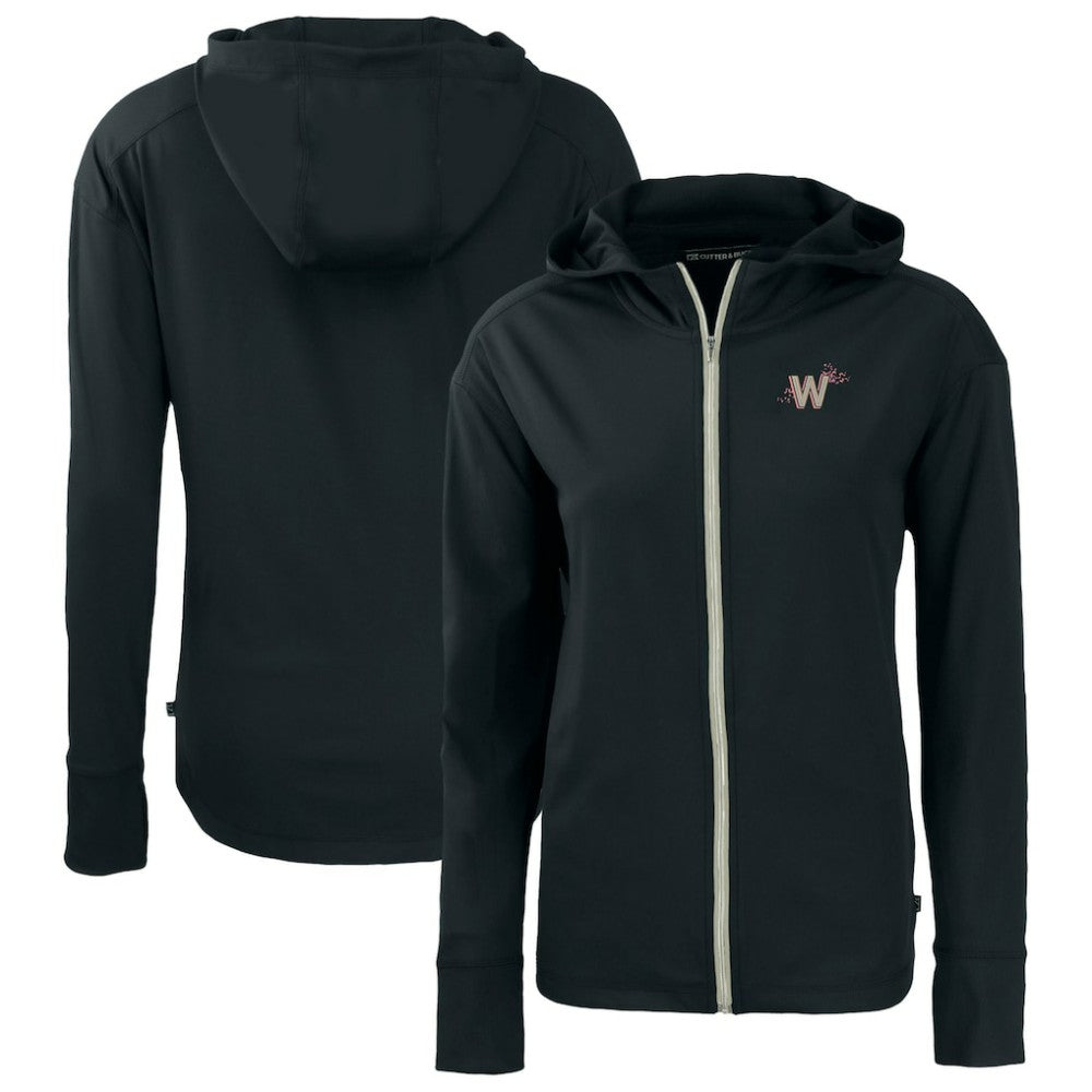 Washington Nationals Cutter & Buck Women's City Connect Daybreak Eco Recycled Full-Zip Hoodie | MLB New