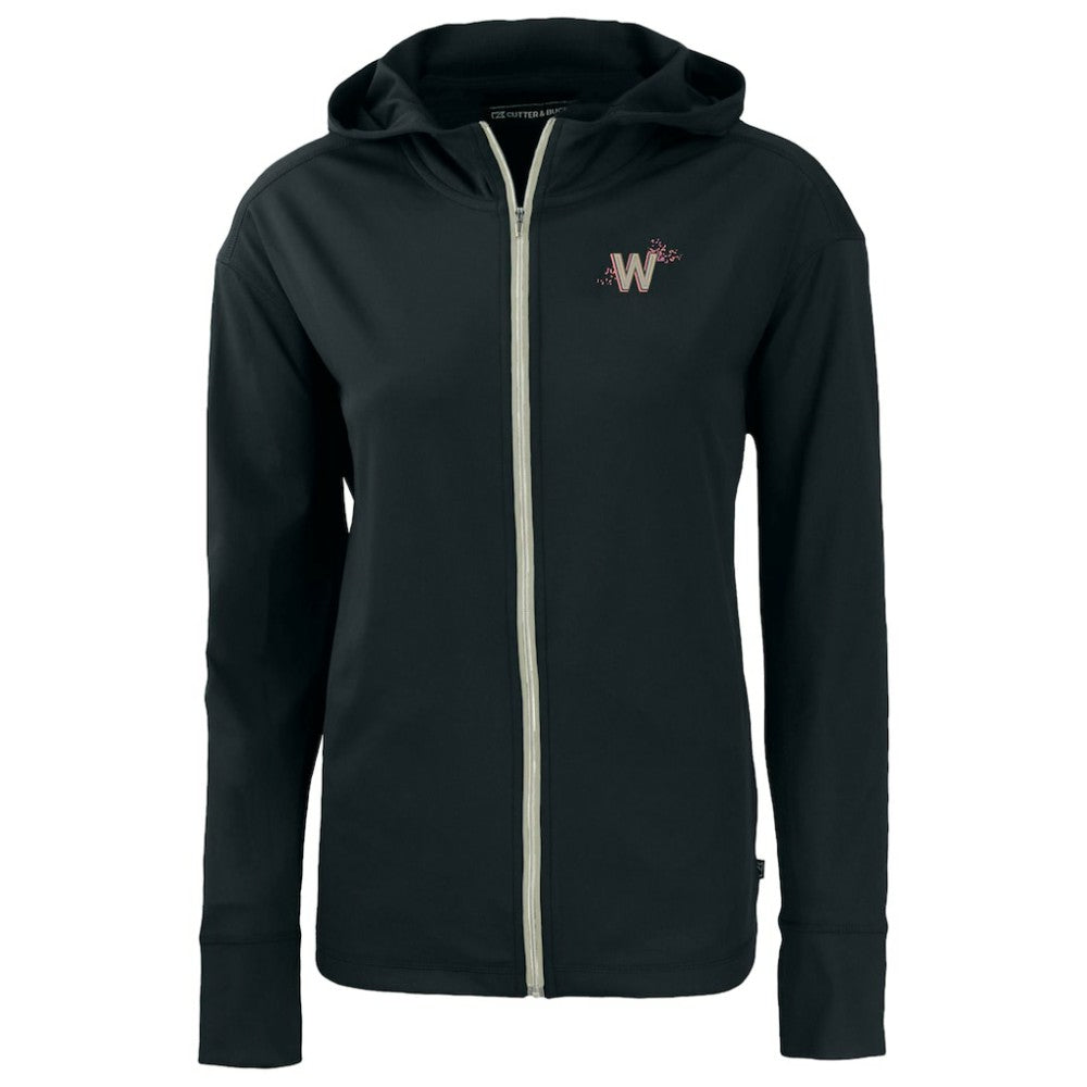 Washington Nationals Cutter & Buck Women's City Connect Daybreak Eco Recycled Full-Zip Hoodie | MLB New