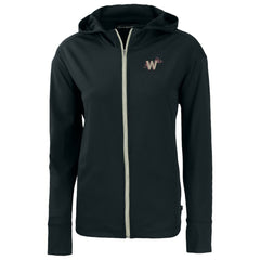 Washington Nationals Cutter & Buck Women's City Connect Daybreak Eco Recycled Full-Zip Hoodie | MLB New