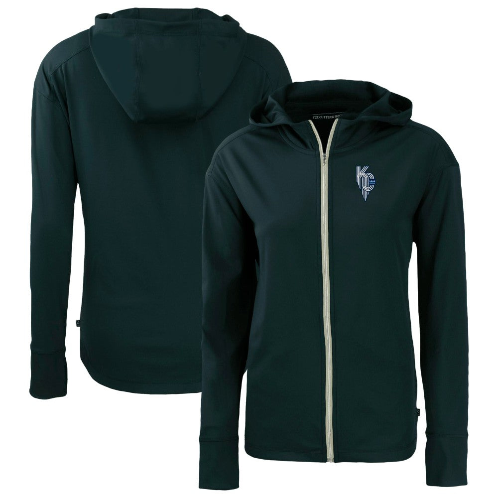 Kansas City Royals Cutter & Buck Women's City Connect Daybreak Eco Recycled Full-Zip Hoodie | MLB Sale