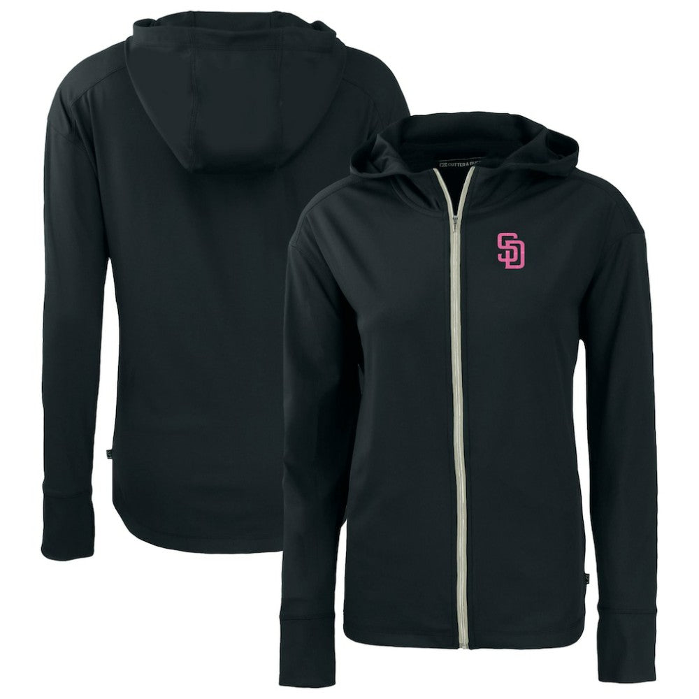 San Diego Padres Cutter & Buck Women's City Connect Daybreak Eco Recycled Full-Zip Hoodie | MLB Online