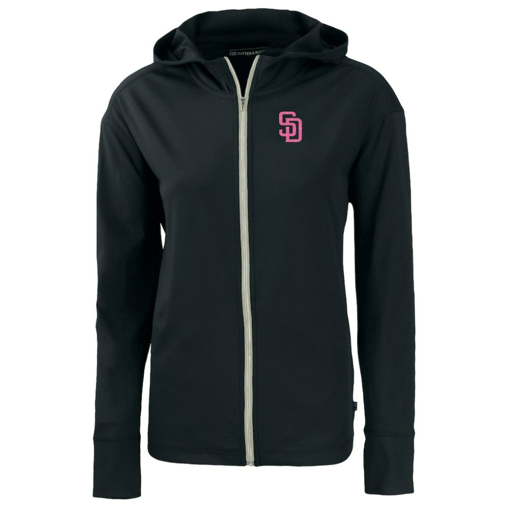 San Diego Padres Cutter & Buck Women's City Connect Daybreak Eco Recycled Full-Zip Hoodie | MLB Online
