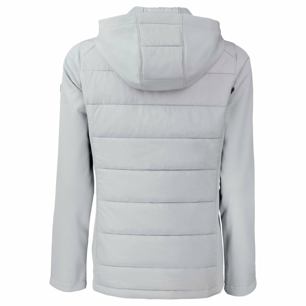 San Diego Padres Cutter & Buck Women's City Connect Evoke Hybrid Eco Softshell Recycled Full-Zip Hoodie Jacket | MLB New