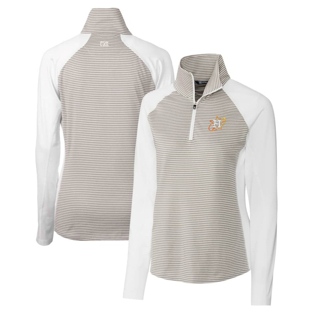 Houston Astros Cutter & Buck Women's City Connect Forge Tonal Stripe Stretch Half-Zip Pullover Top | MLB Near me