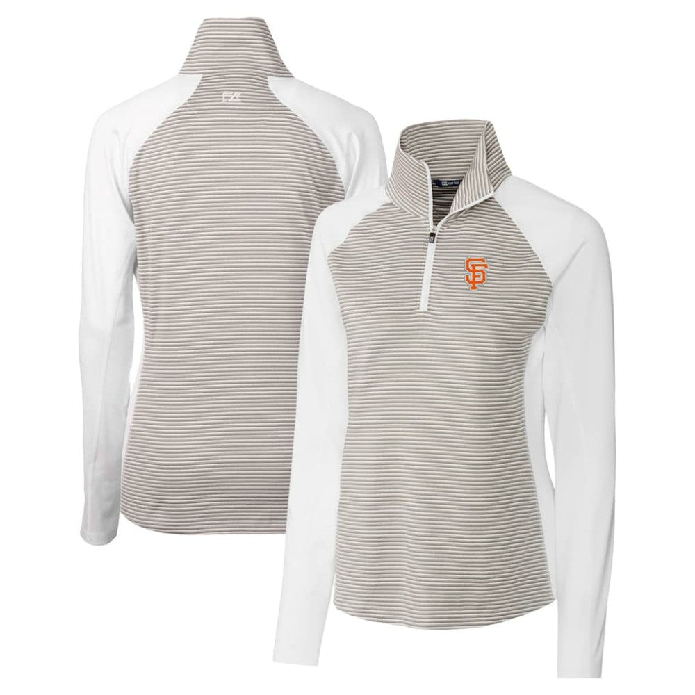 San Francisco Giants Cutter & Buck Women's City Connect Forge Tonal Stripe Stretch Half-Zip Pullover Top | MLB US