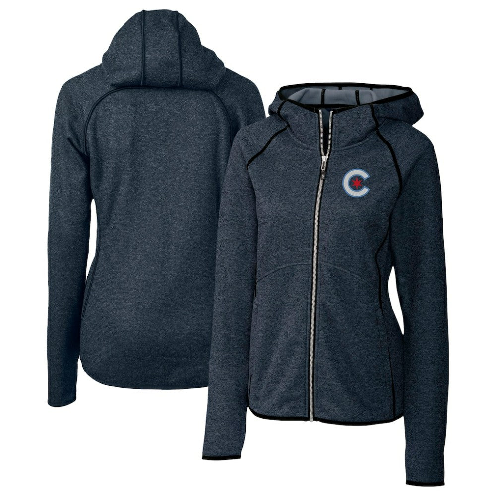 Chicago Cubs Cutter & Buck Women's City Connect Mainsail Full-Zip Hooded Jacket | MLB Shop