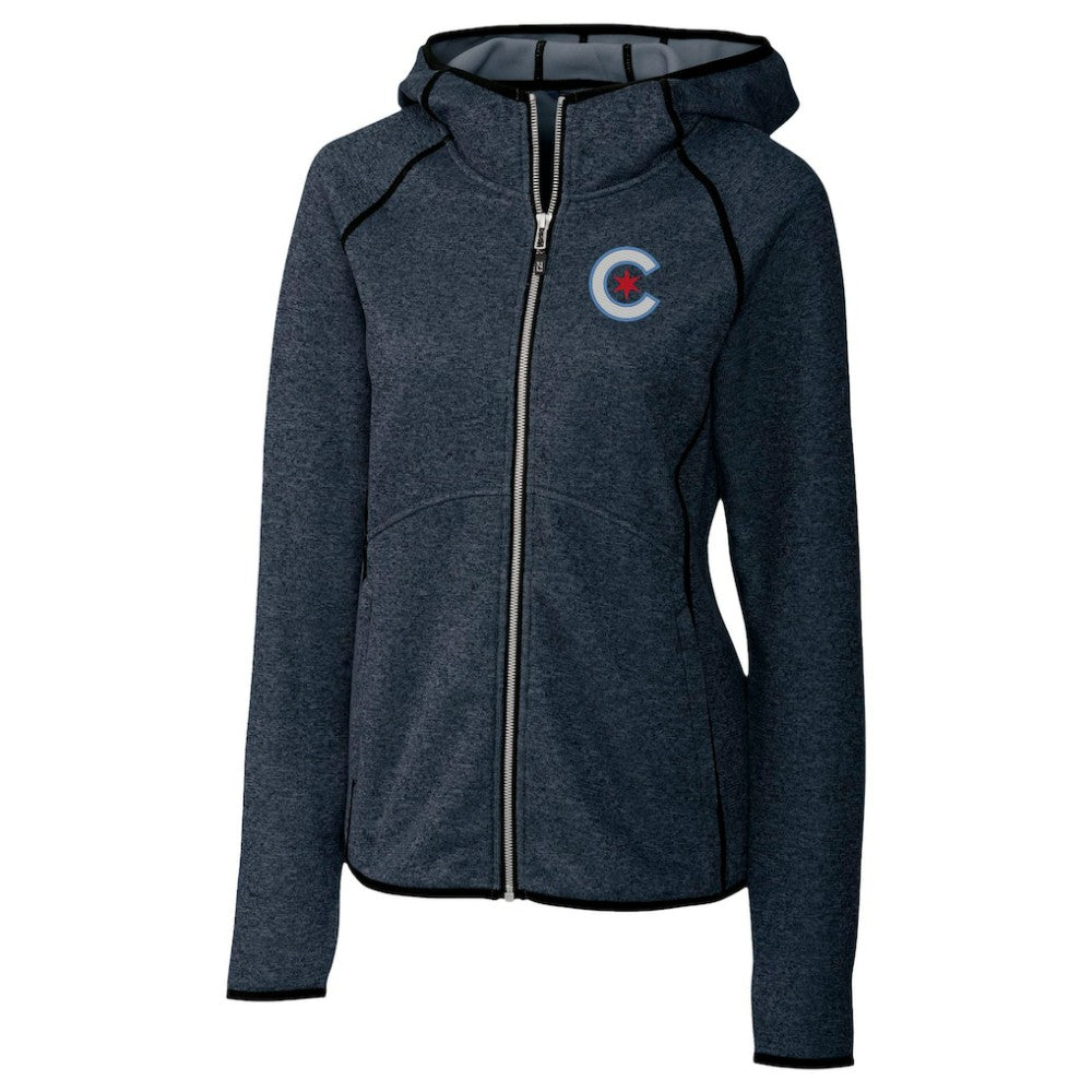 Chicago Cubs Cutter & Buck Women's City Connect Mainsail Full-Zip Hooded Jacket | MLB Shop