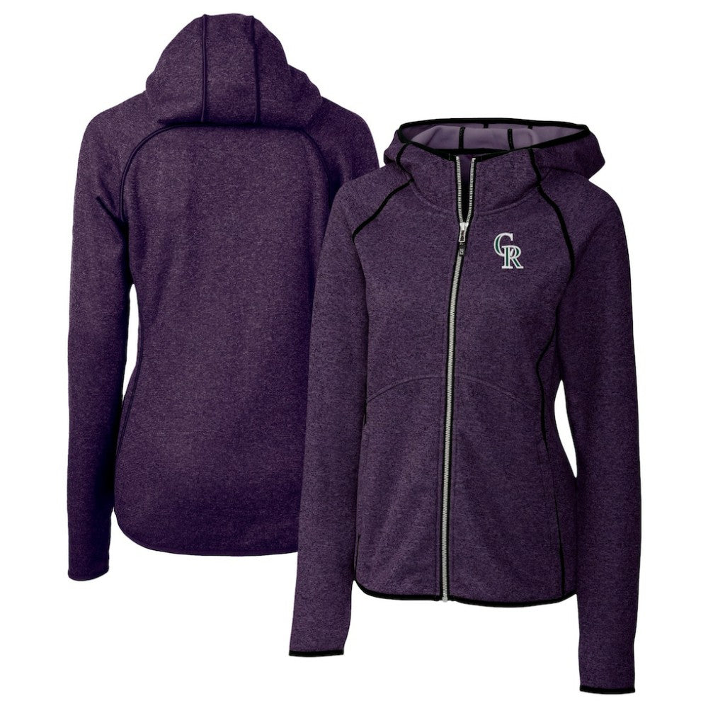 Colorado Rockies Cutter & Buck Women's City Connect Mainsail Full-Zip Hooded Jacket | MLB Outlet
