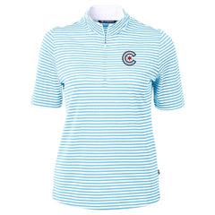 Chicago Cubs Cutter & Buck Women's City Connect Virtue Eco Pique Stripe Recycled Top | MLB Sale