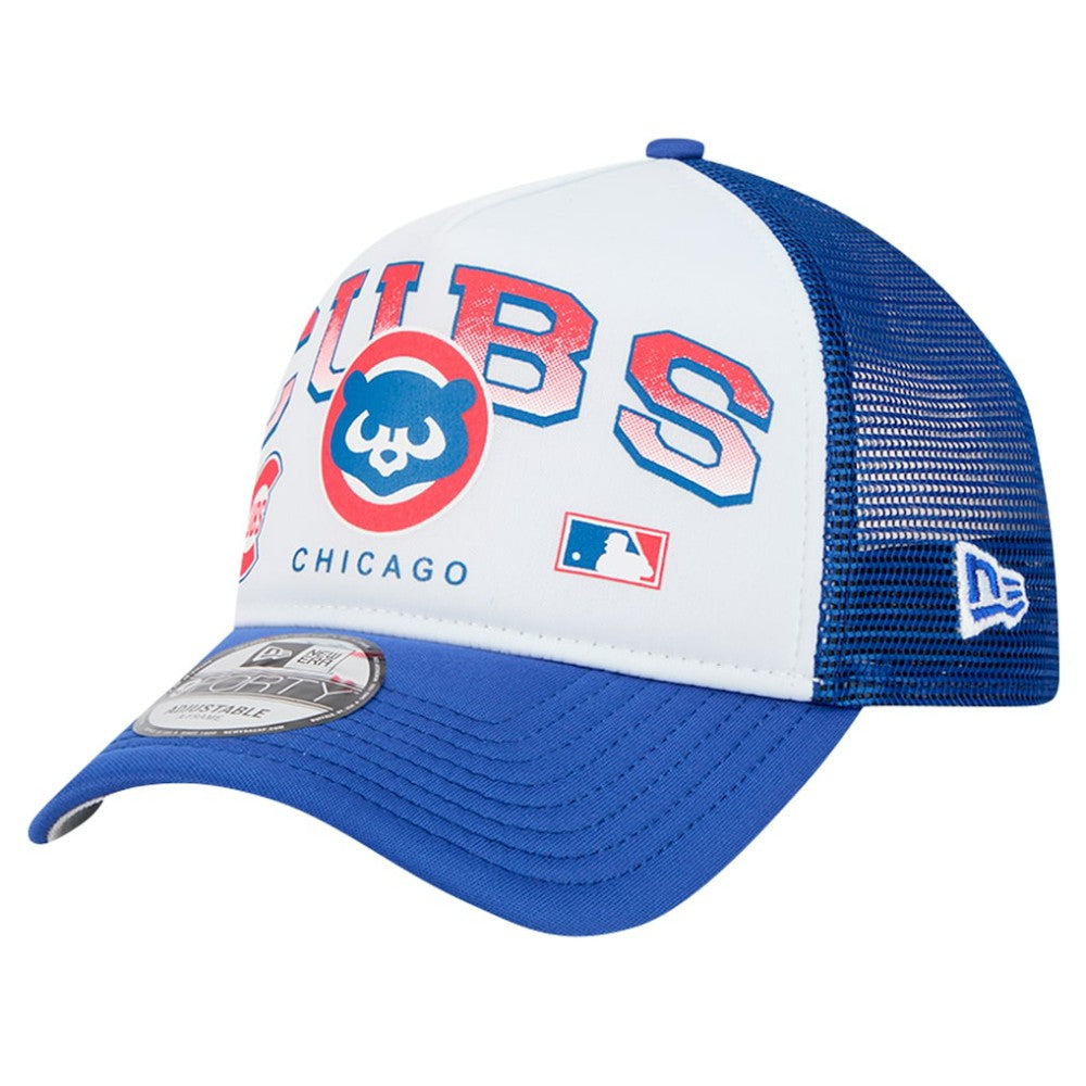 Chicago Cubs New Era Retro Wordmark 9FORTY A-Frame Trucker Adjustable Hat | MLB Online