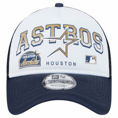 Houston Astros New Era Retro Wordmark 9FORTY A-Frame Trucker Adjustable Hat | MLB US
