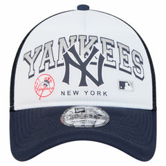New York Yankees New Era Retro Wordmark 9FORTY A-Frame Trucker Adjustable Hat | MLB For sale