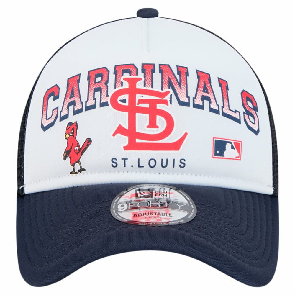 St. Louis Cardinals New Era Retro Wordmark 9FORTY A-Frame Trucker Adjustable Hat | MLB Online