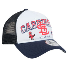 St. Louis Cardinals New Era Retro Wordmark 9FORTY A-Frame Trucker Adjustable Hat | MLB Online