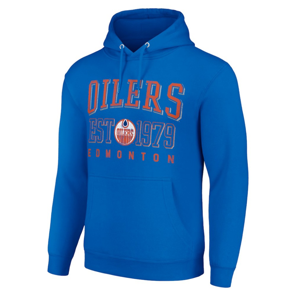 Edmonton Oilers Starter Retro Graphic Pullover Hoodie Sale