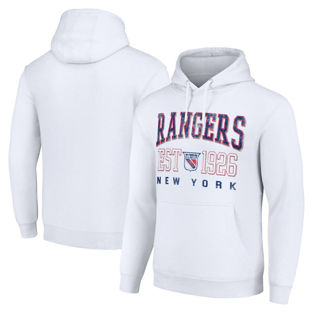 New York Rangers Starter Retro Graphic Pullover Hoodie On Sale
