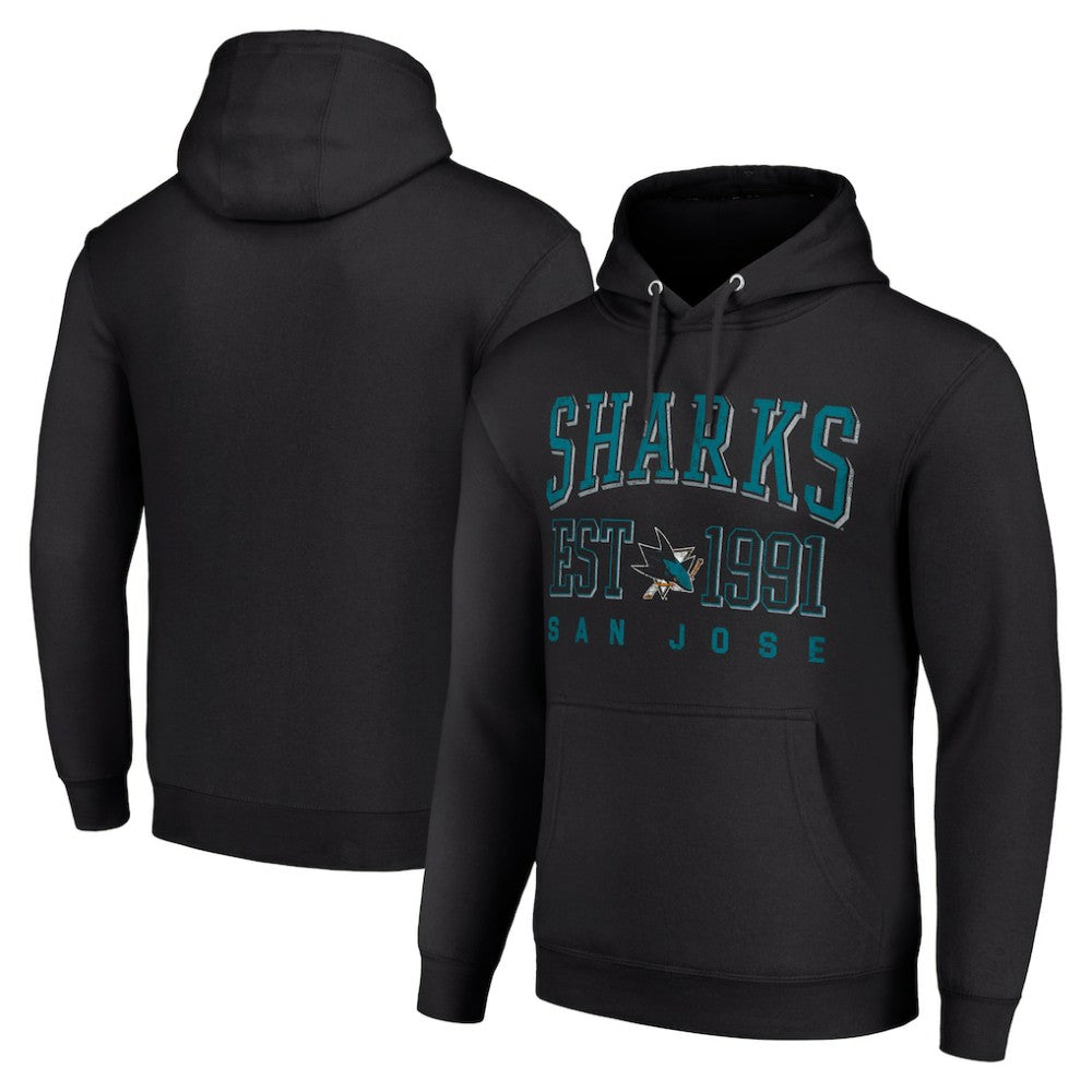 San Jose Sharks Starter Graphic Pullover Hoodie On Sale