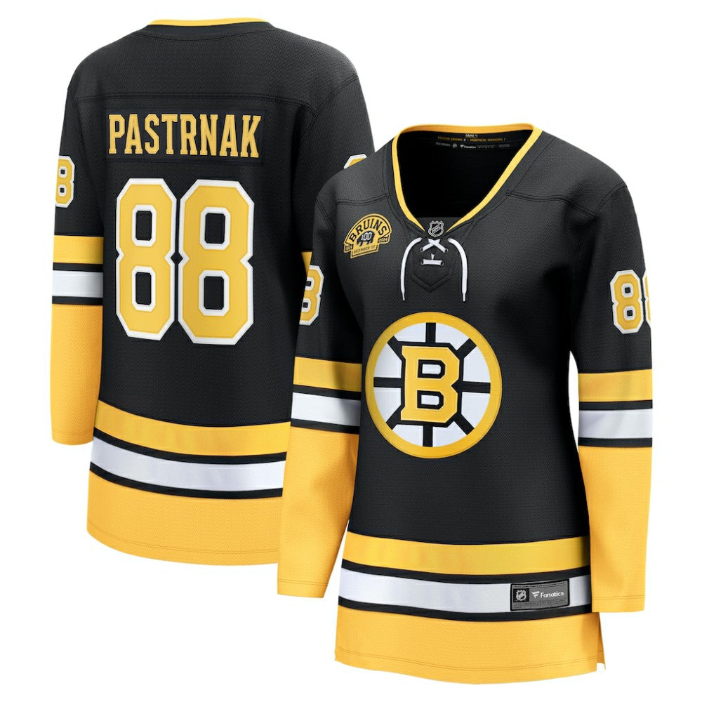 David Pastrnak Boston Bruins Fanatics Women's 100th Anniversary Breakaway Jersey Discount
