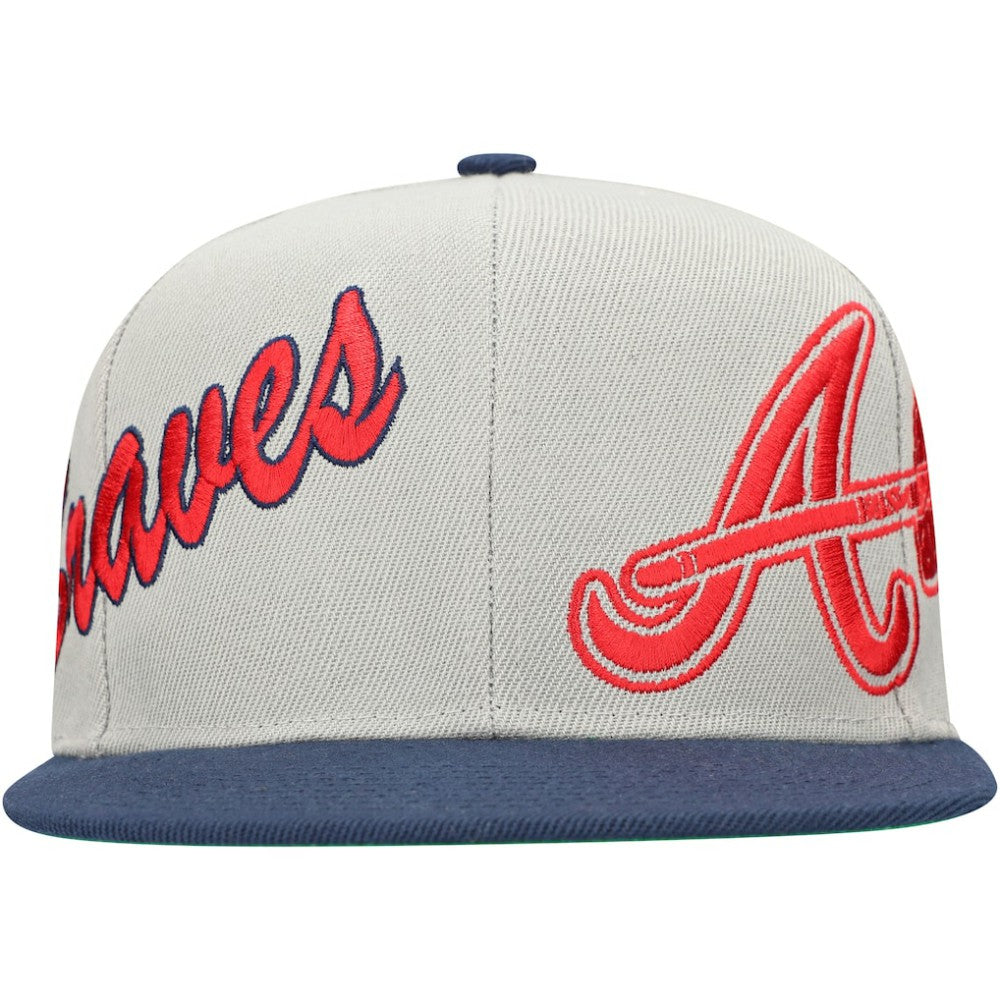 Atlanta Braves Mitchell & Ness Knock Out Panel Snapback Hat | MLB For sale