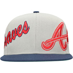 Atlanta Braves Mitchell & Ness Knock Out Panel Snapback Hat | MLB For sale