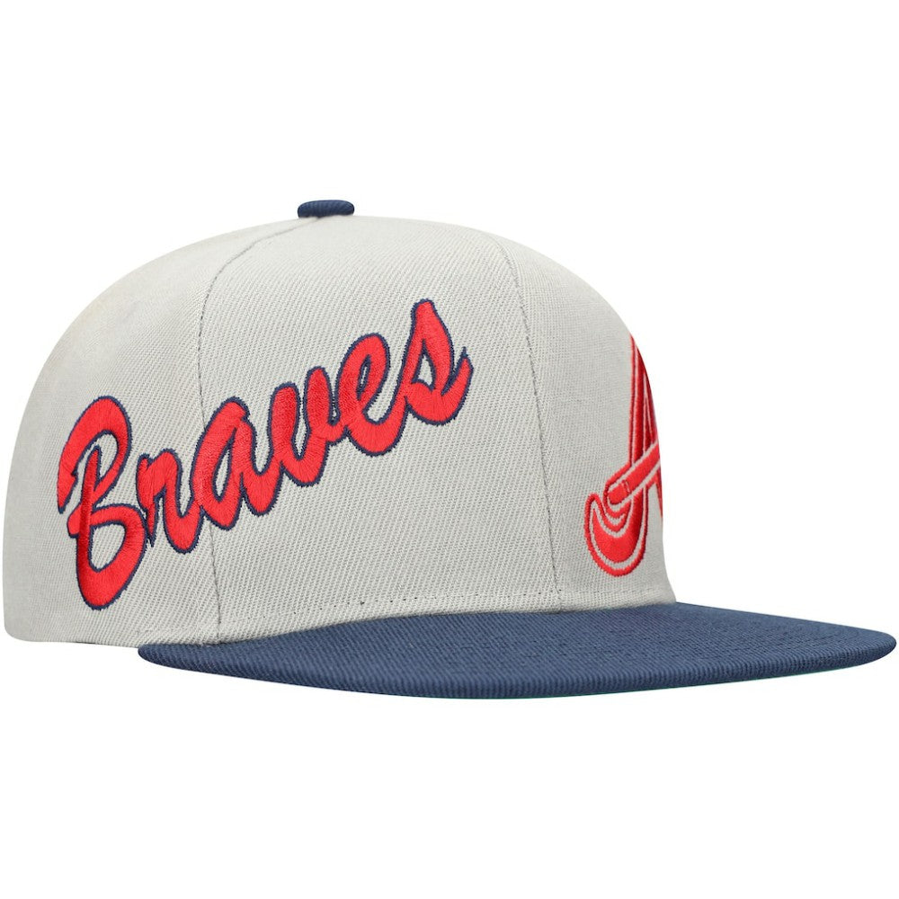 Atlanta Braves Mitchell & Ness Knock Out Panel Snapback Hat | MLB For sale
