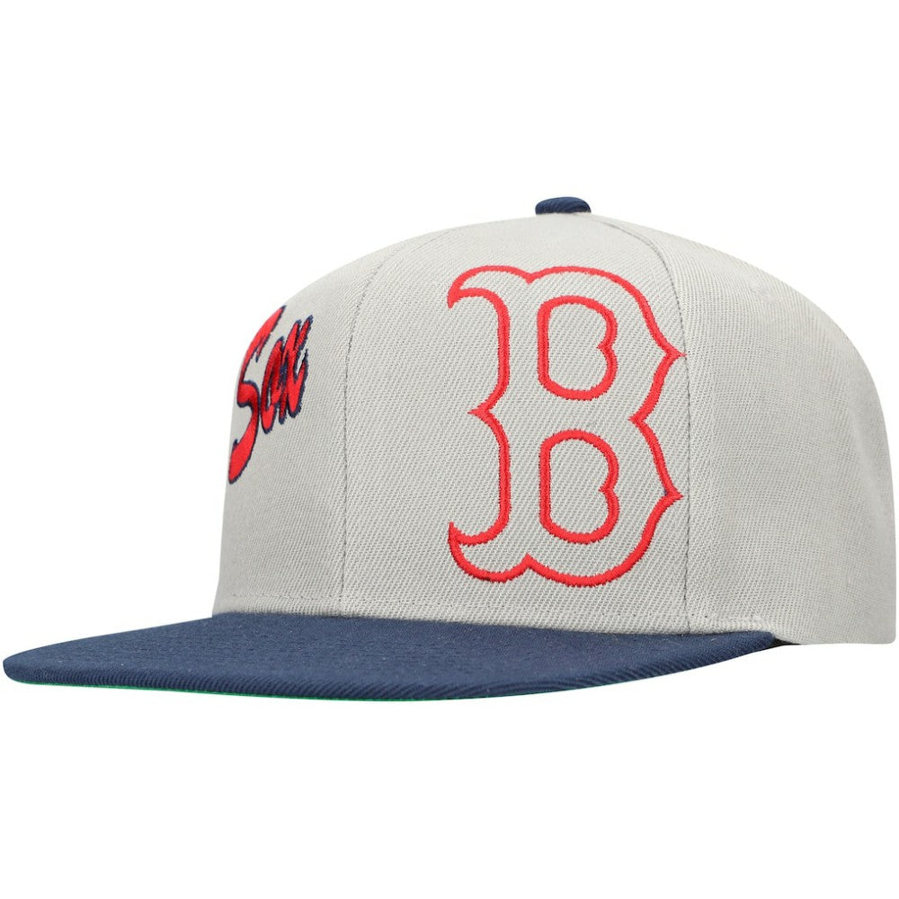 Boston Red Sox Mitchell & Ness Knock Out Panel Snapback Hat | MLB US