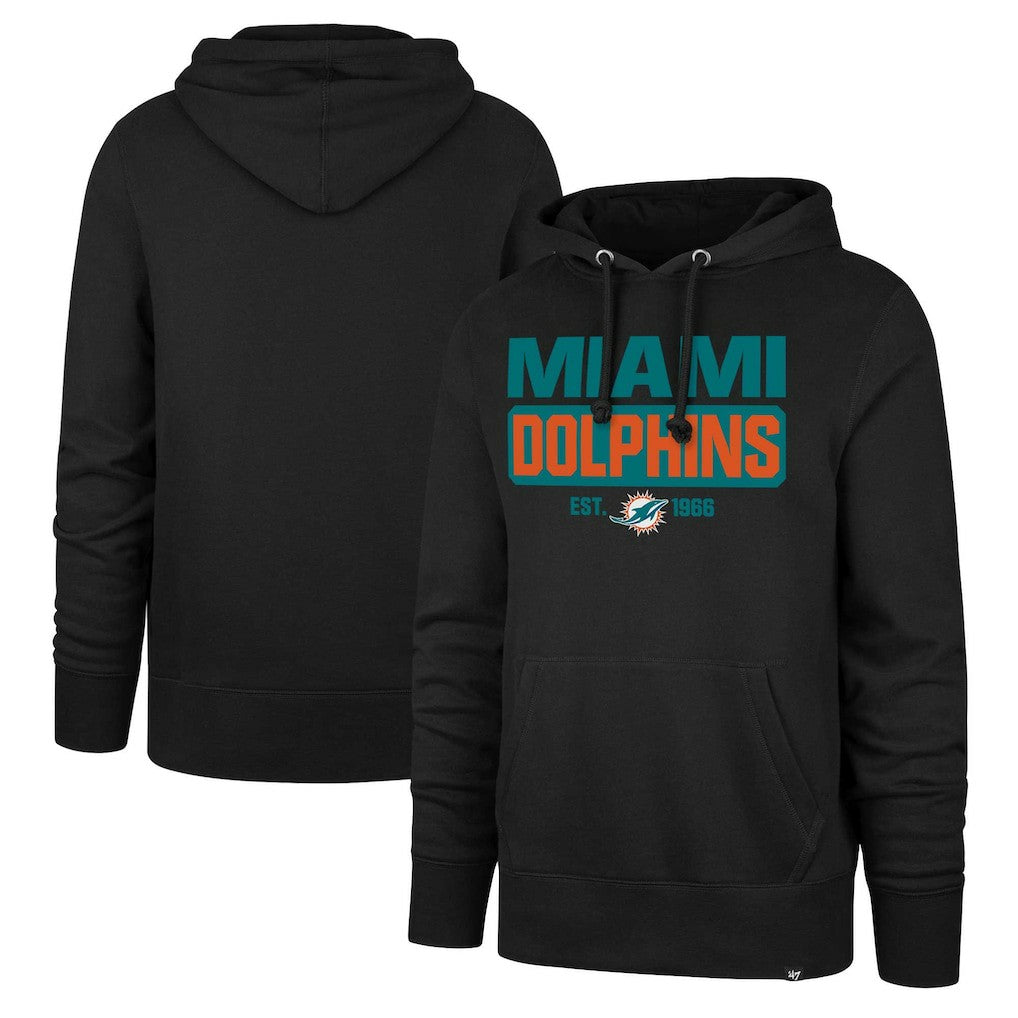 Miami Dolphins 47 brand '47 Box Out Headline Pullover Hoodie