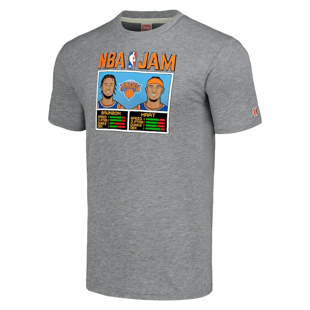 Jalen Brunson & Josh Hart New York Knicks Homage Unisex NBA Jam Tri-Blend T-Shirt Discount