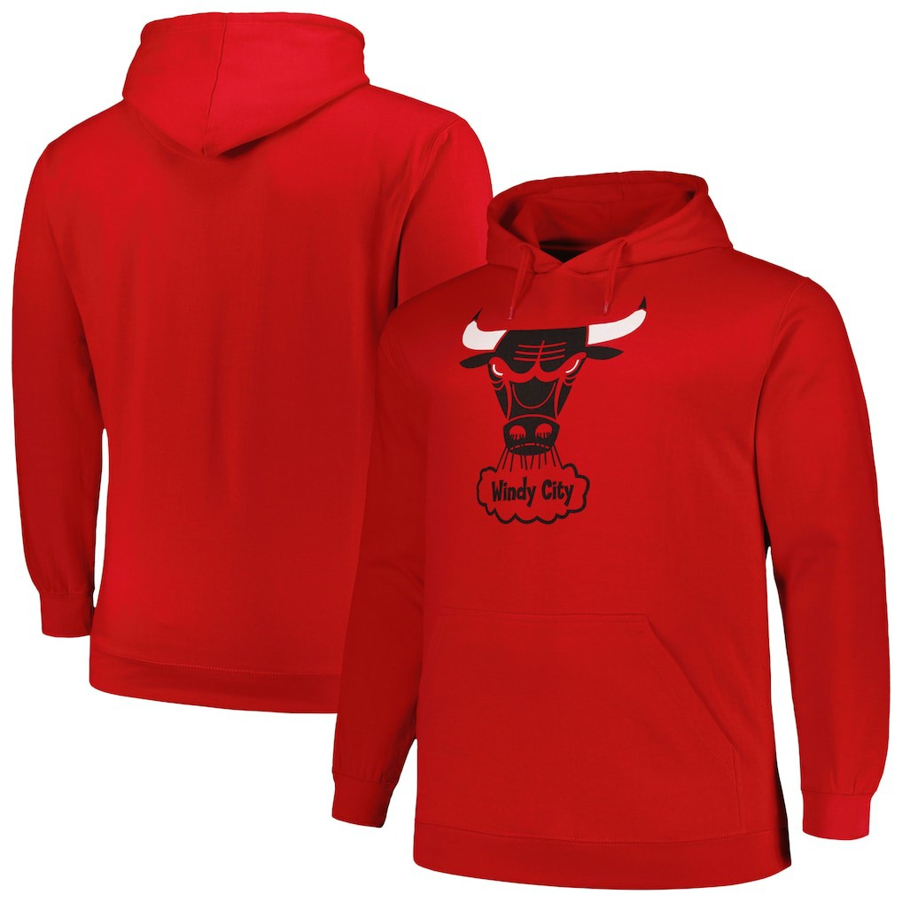 Chicago Bulls Hardwood Classics Big & Tall Pullover Hoodie Discount