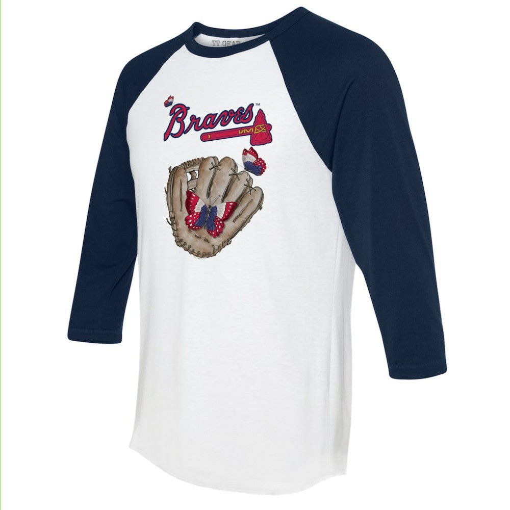 Atlanta Braves Tiny Turnip Unisex Butterfly Glove 3/4-Sleeve Raglan T-Shirt | MLB Outlet